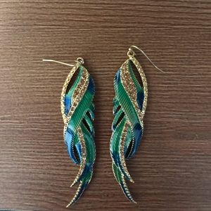 Rachel Roy feather earrings